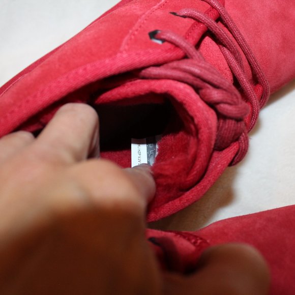 NIB UGG MEN\'S NEUMEL CHUKKA SUEDE SHEARLING LINED LACE UP ANKLE‎ BOOTS RED main image 4